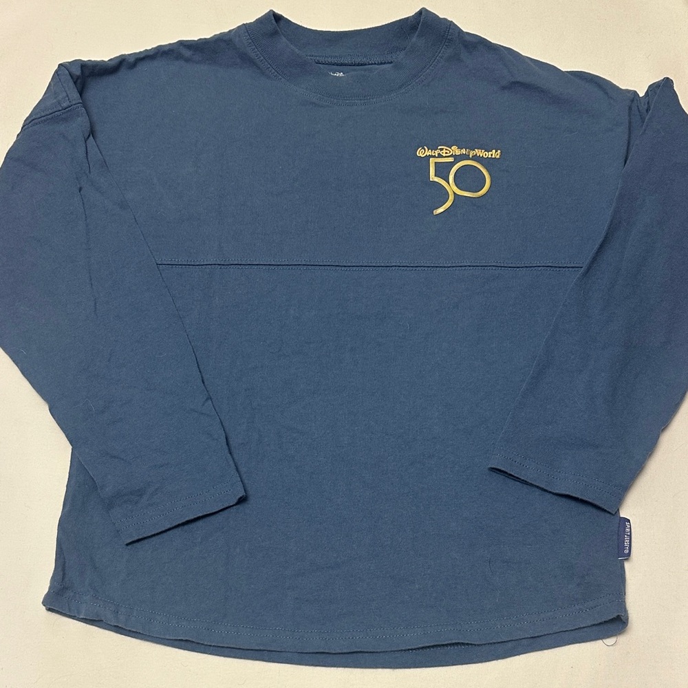 Disney Blue Spirit Jersey Tee with Gold 50th Logo